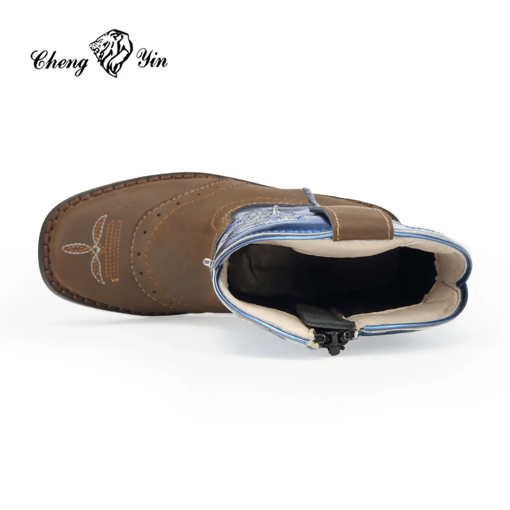 Alibaba wholesale boots Children Most Popular design cowboy boots Flash light Horse Riding kids cowboy boots