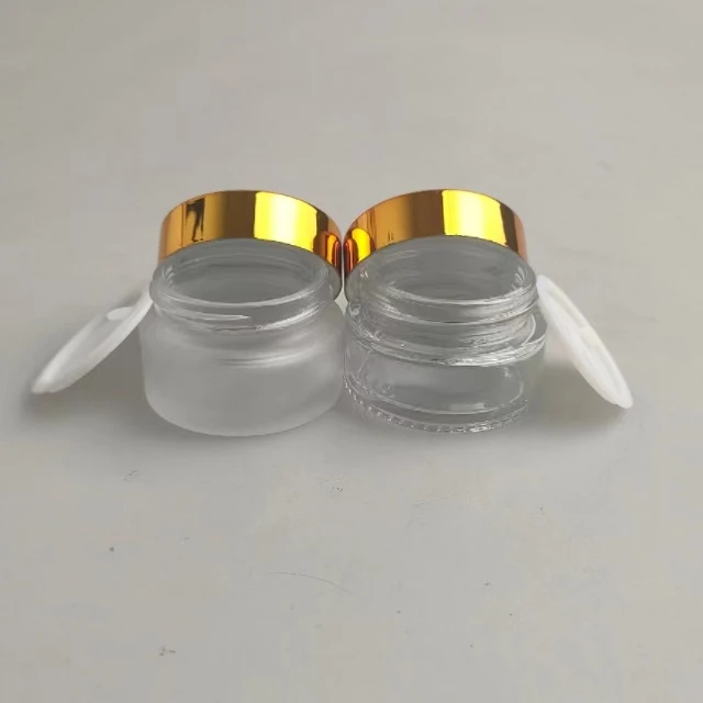 makeup set packaging skin care transparent bottle face cream glass jars with lid