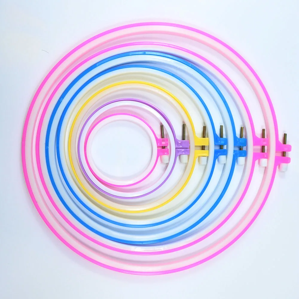 Wholesale Plastic Circle Cross Stitch Hoop Ring 8CM to 28.5CM Embroidery Hoops for Embroidery and Cross Stitch