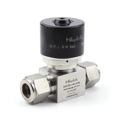 Swagelok Type 316L stainless steel  VCR NPT fittings high purity diaphragm valve with pneumatic normally open