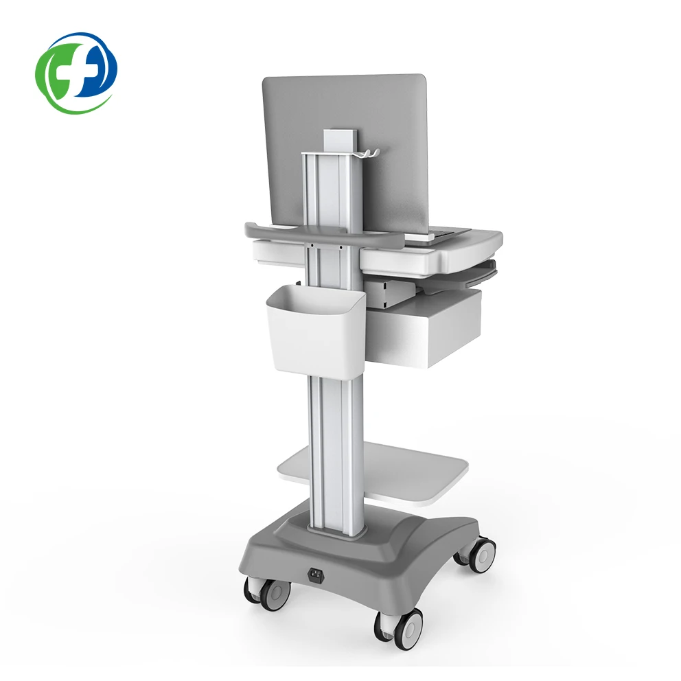Laptop Cart Medic Trolley Mobile Computer Workstation New Clinic  Dental Cart  Beauty Salon Nursing Laptop Workstation Arm Mount