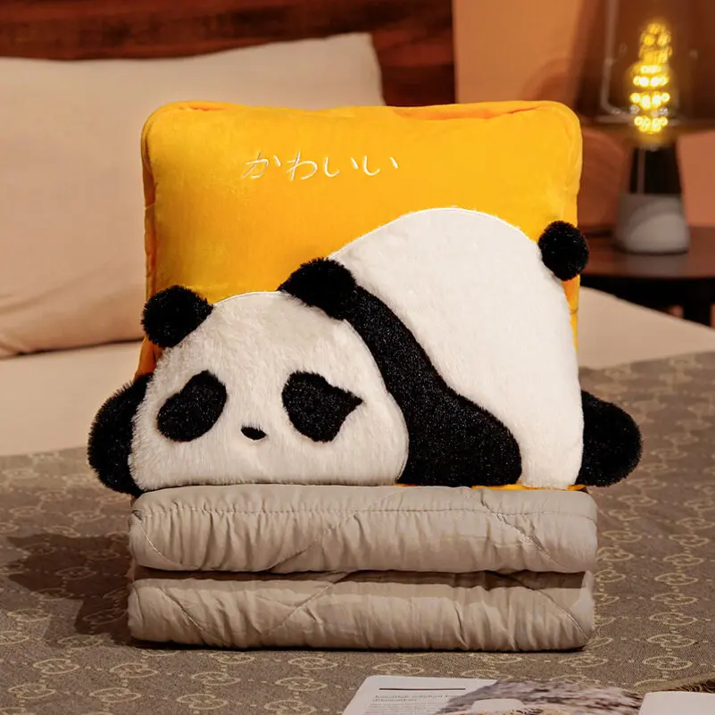 CE/ASTM 2024 Hot Selling Plush Toy Panda Pillow & Blanket For Children Customized Stuffed Animals Toys Plushie Special Gift