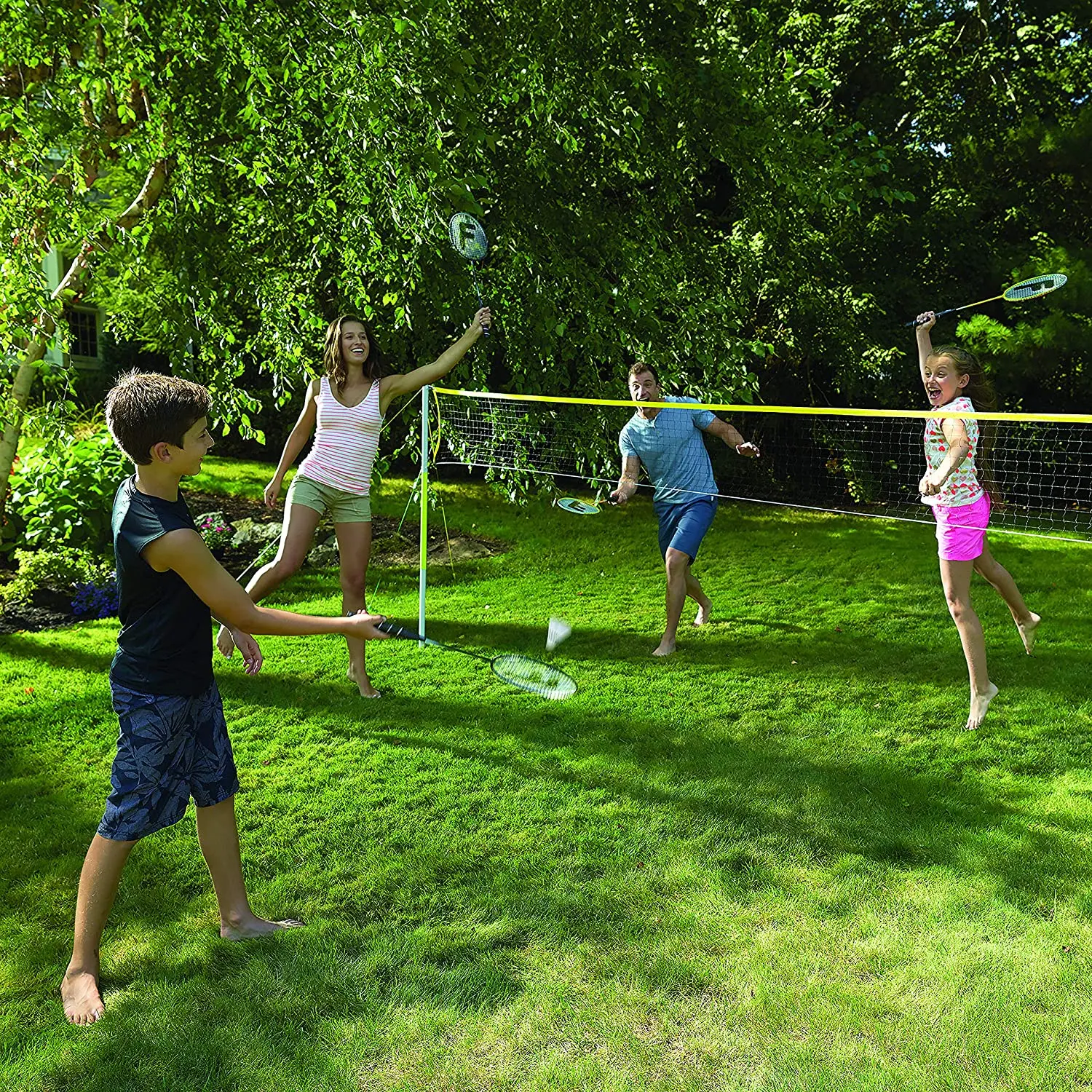 Adjustable foldable easy set professional badminton net with carry bag