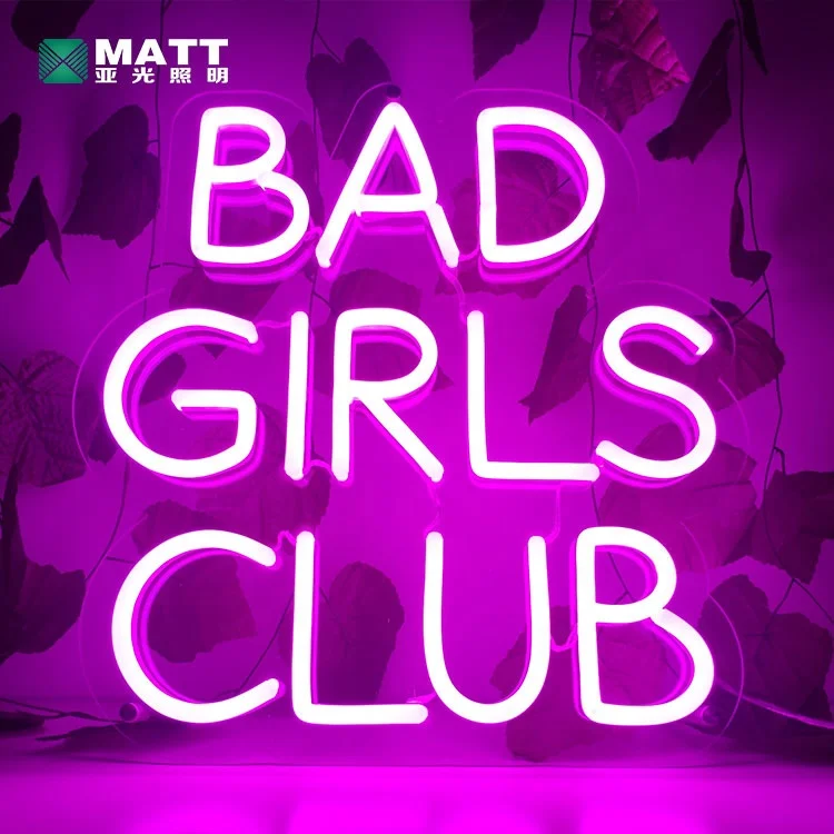 Matt Ready to Ship home decor game room gift personal custom led letters lights Too glam to give a damn Neon Sign