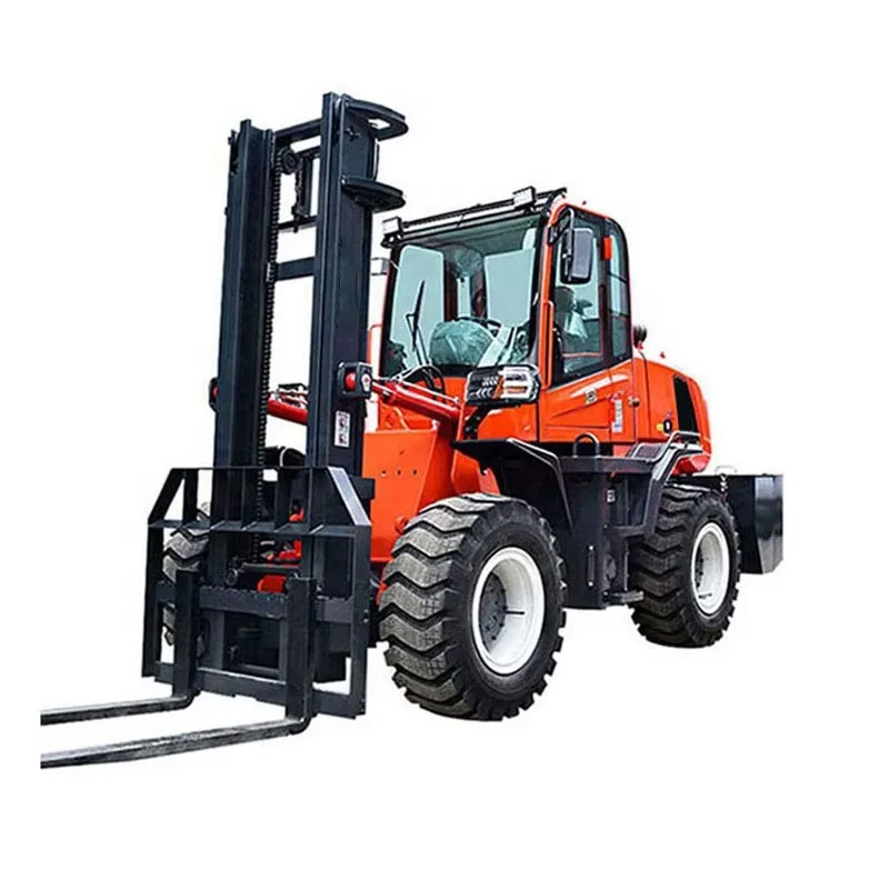 Hydraulic Off Road Forklifts Truck 3 Ton 3.5 Ton 4 Ton 5 Ton 4x4 All Rough Terrain Forklift with Multifunctional Attachment