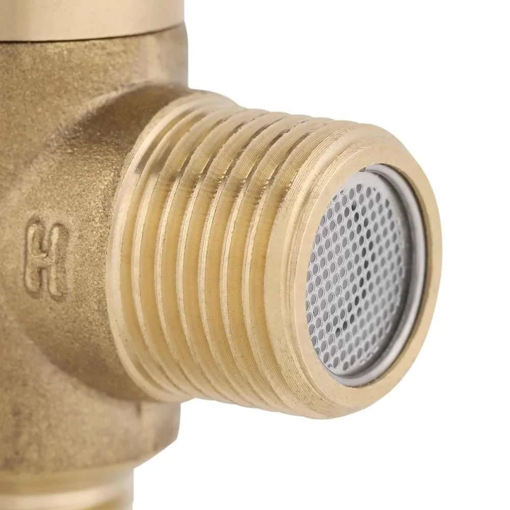 Brass Thermostatic Mixing Valve Water Temperature Pipe Basin Thermostat Motorized Ball Valve Vacuum Regulator Bomba De Agua