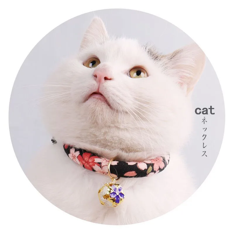 Pet Supplies Pet Accessories Cat Japanese Style Collar Pet Small Dog Necklace With Bell