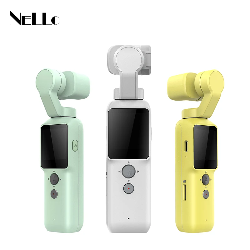 Best selling high quality face detection gimble palm digital wifi pocket camera 4k