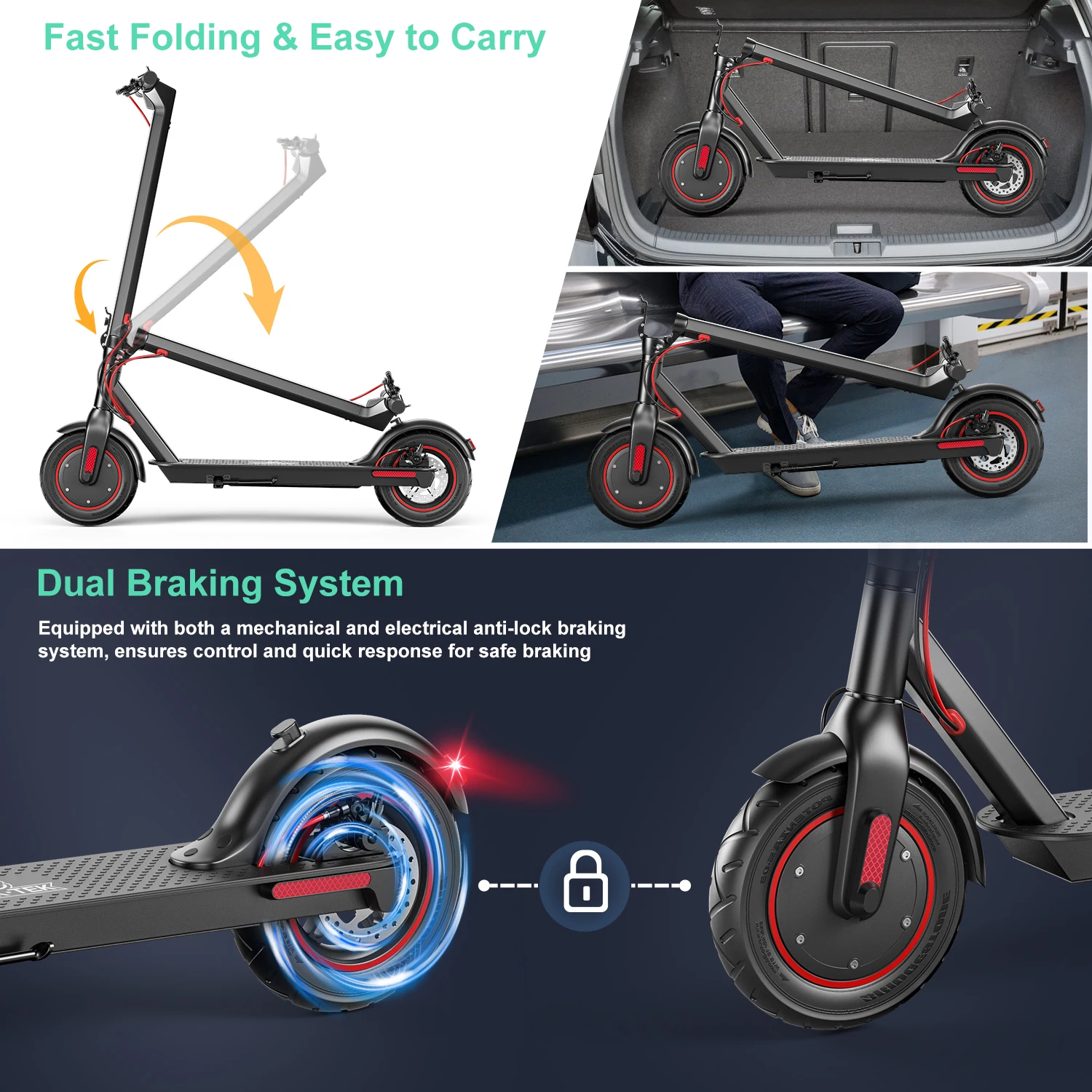 eu us warehouse electric scooter X9 V10 escooter with 500W motor foldable e scooter 10inch electric scooters