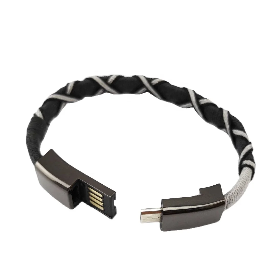 Новый зарядный зарядное устройство для Iphone Android нейлон ручная вязка 2A USB C Micro переносных зарядных устройств