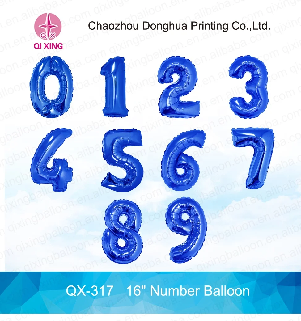 16 Inch Foil Pink Number Confetti USA Balloons Hot Selling