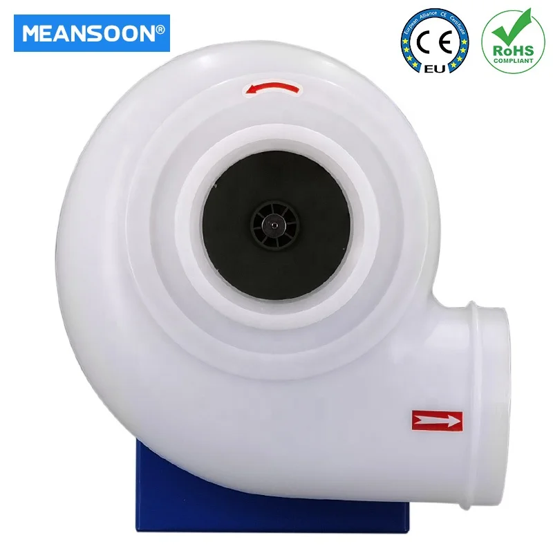 MPCF-300-B2T-VF Variable frequency plastic Chemical anti-corrosive centrifugal fan