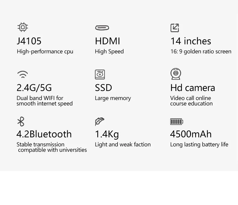High quality cheap laptops price free shipping 14 inches J4105 brand new cheap chinese business personal laptops