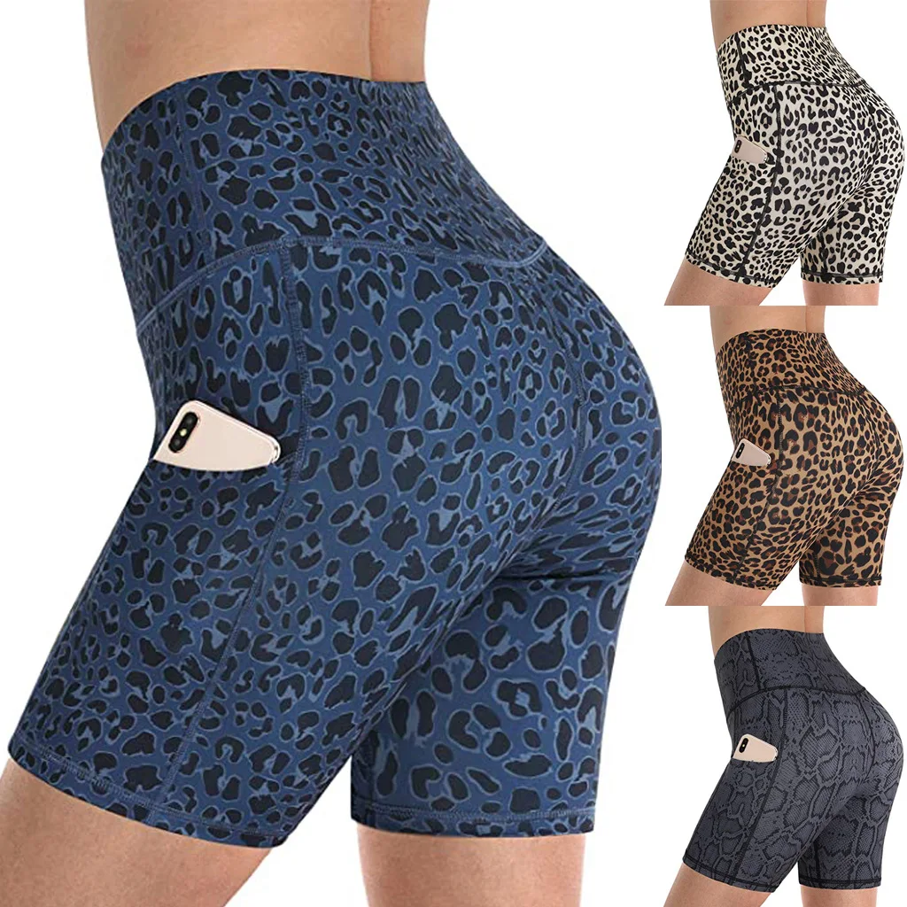 
Hot Sell Fitness Wear Riding Leggings Leopard Short Cotton Leggings for Women 