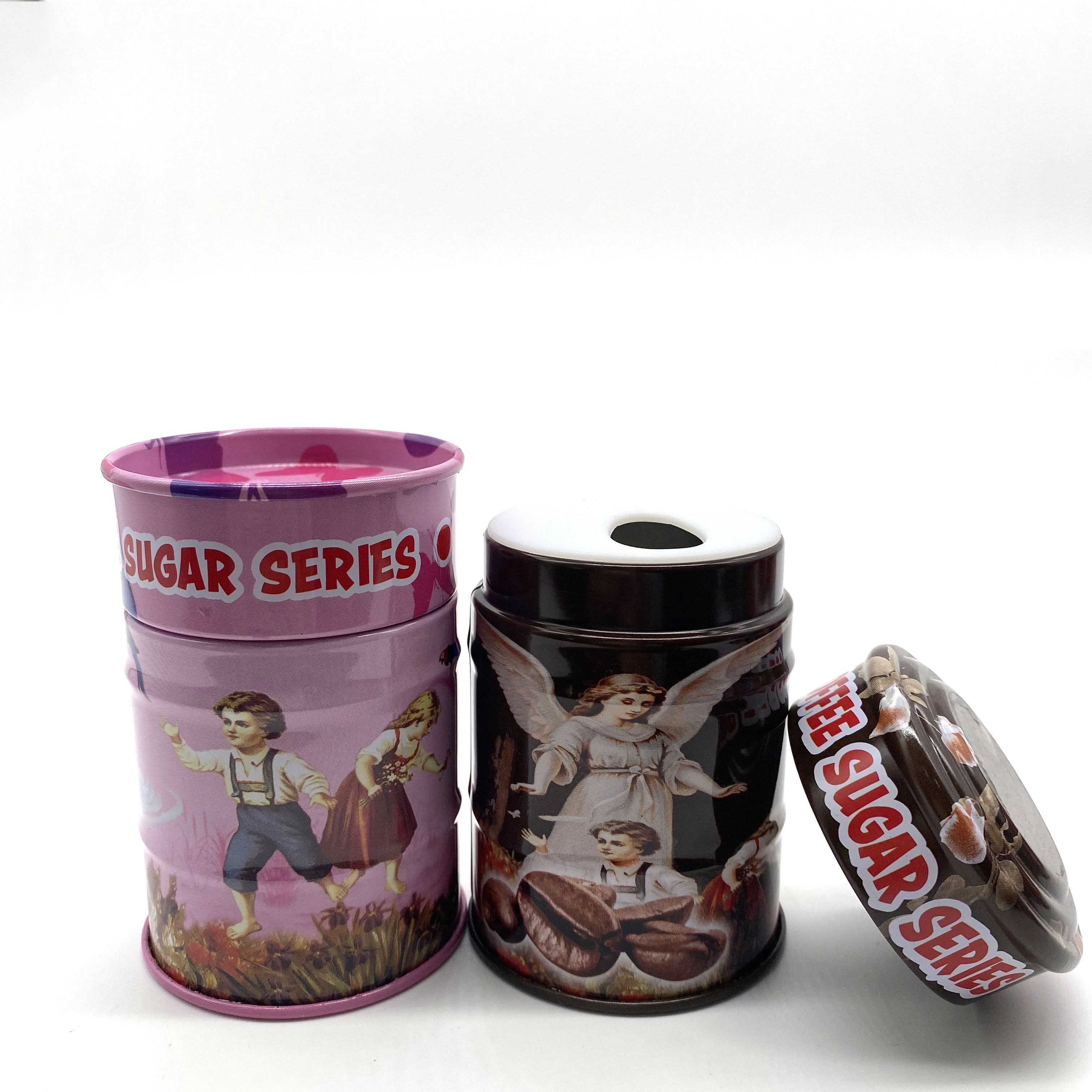 Wholesale Custom Tin Can For Coffee Bean Packaging Coffee Bean Tea Jar Metal Round Tea Caddy Tin Can