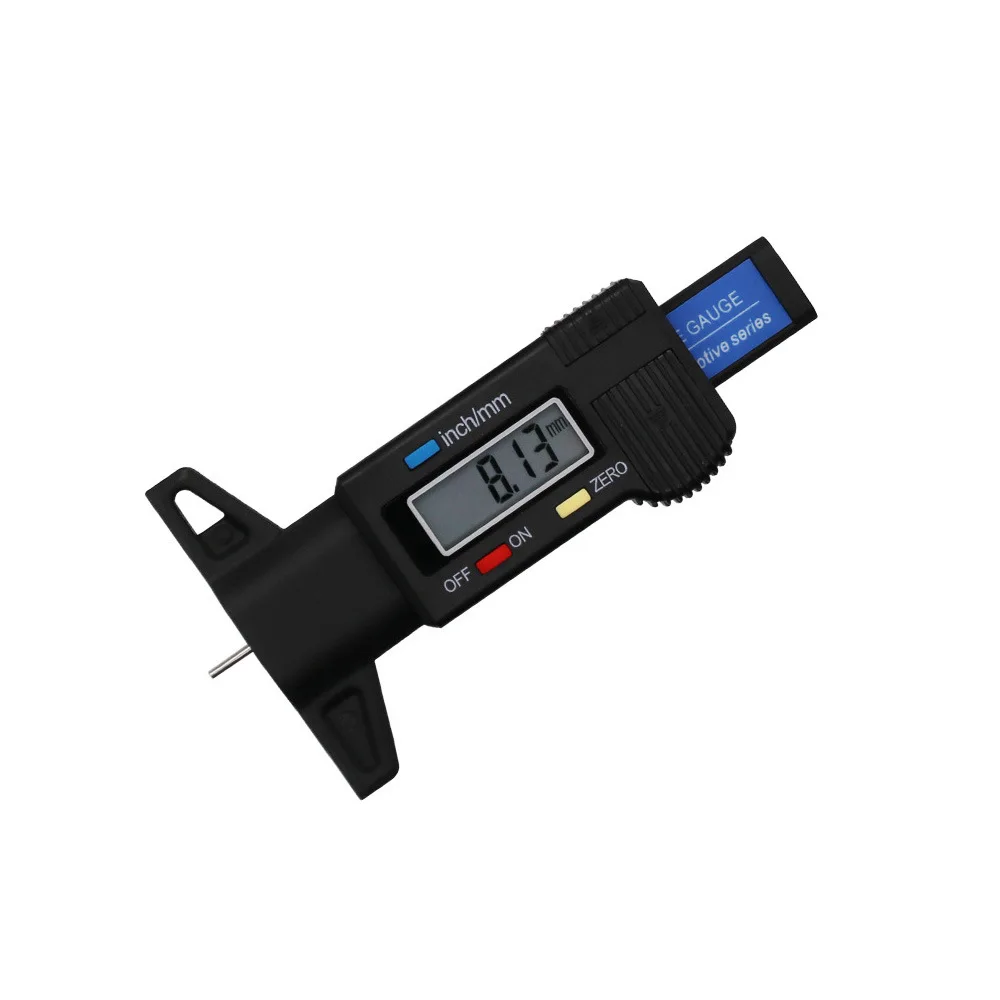 LR44 type 1.5V button battery electronic digital tyre tread depth gauge with ABS material