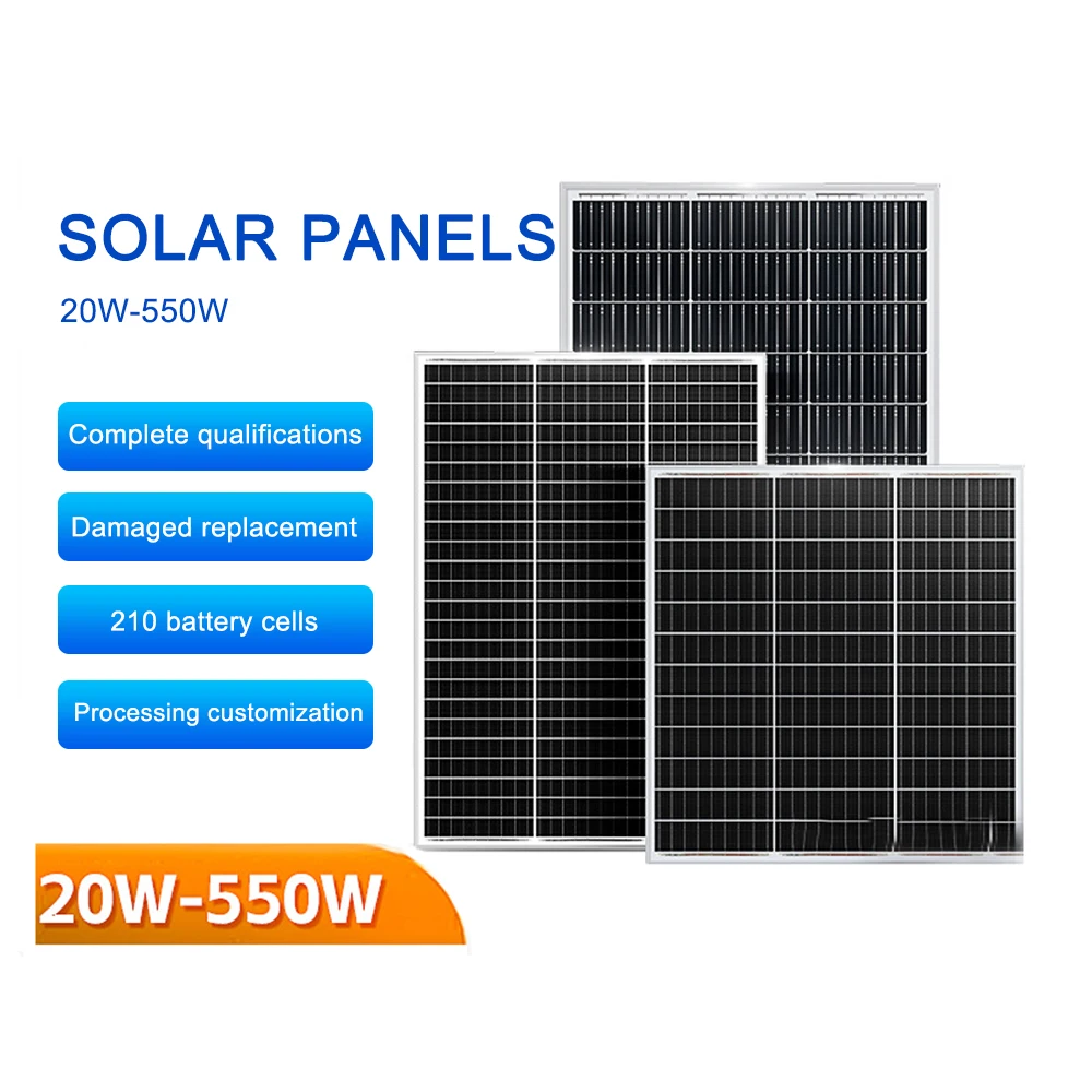 Solar Panels 100W 200W Photovoltaic Panels Factory Directly Sale Polysilicon solar photovoltaic panels