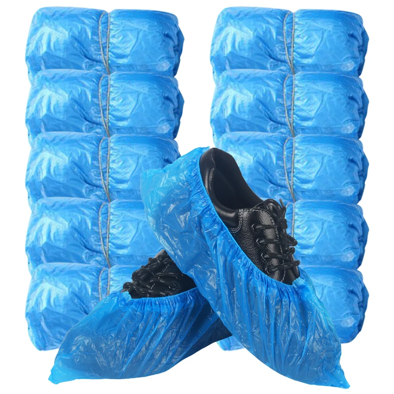 Heavy Duty Polyethylene Waterproof Non-Slip Shoe Covers Medical Cap & Shoe Cover with XX-LARGE size