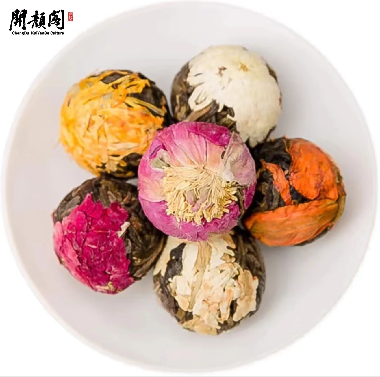 KAIYANGE Dragon Tea Ball Red Peony Puer Tea Ball Customized OEM High Quality Herbal Blooming Tea Skin Beauty