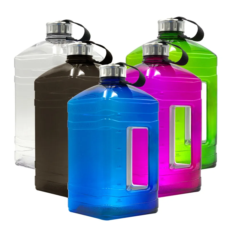 Madou Large 1 Gallon Tritan PETG Leak-Proof BPA Free Shaker Bottle Motivational Bodybuilding Fitness Bottle Unisex Sports Gym