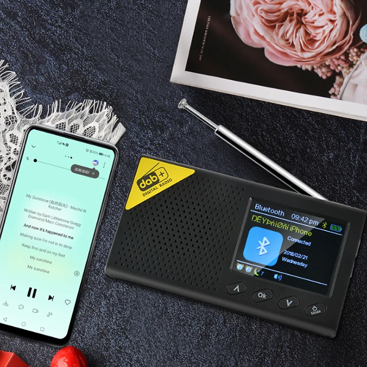 Pocket Mini Dab Receiver Radio Usb Mp3 Bt Wifi Internetet Am Fm Dab Digital Radio Portable Emergency Hand Crank Solar Dab Radio