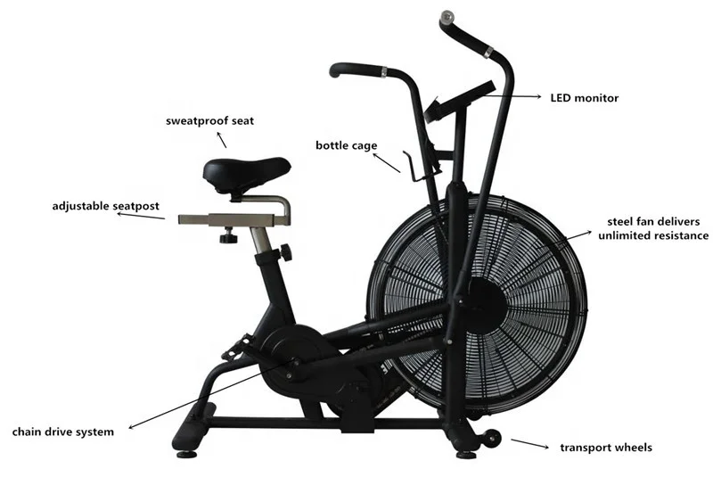 Cardio commercial fitness machine gym equipment Air Bike airbike