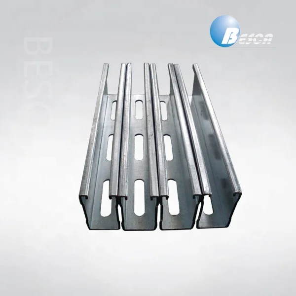 BESCA Aluminium Slotted Strut Channel Hot Dip Galvanized Stainless Steel Unistrut Channel