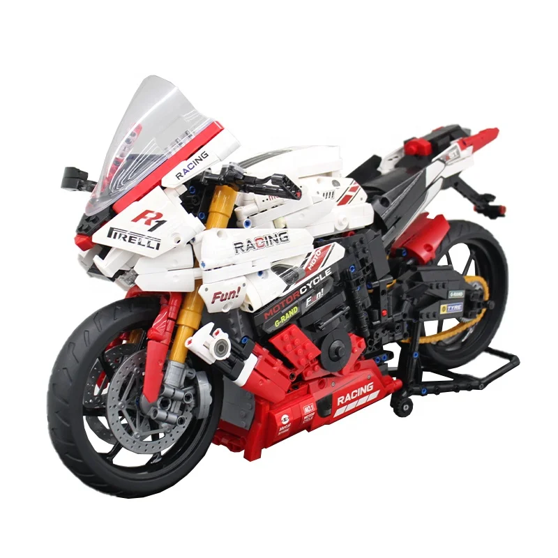 Intelligent DIY Plastic Educational Block Toys motorcycle building blocks for Kids Construction Car 2527pcs