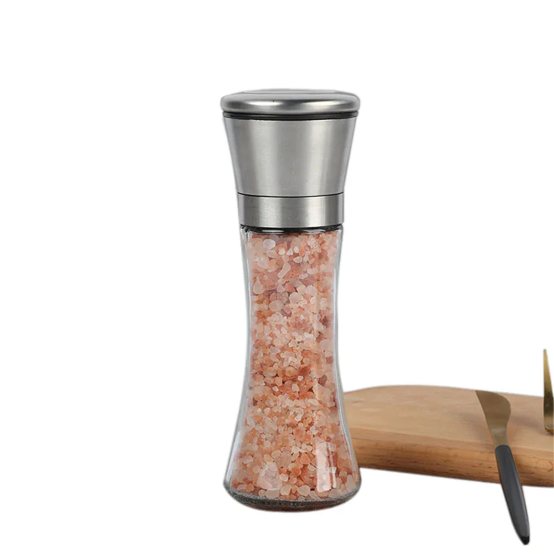 Hot Sales Dry Spice Pepper and Salt Manual Grinder Glass Seasoning Grinder