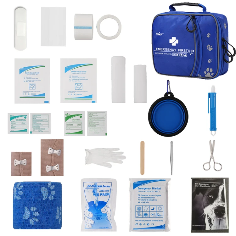 oripower customized outdoor pet first aid kit suitable for dog cat portable emergency kit