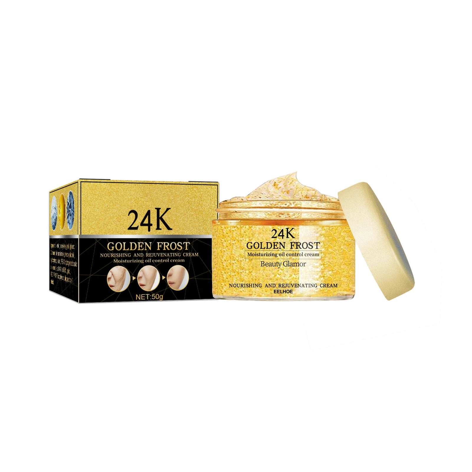 Organic Anti Aging Wrinkle Whitening Moisturizing 24k Gold Face Cream