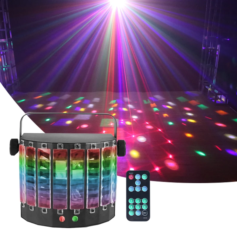 4-Color Mini LED Butterfly Laser Beam Projector Party Light Acclarent Illumination Lazer Lamp Moving Discos Light For Nightclub