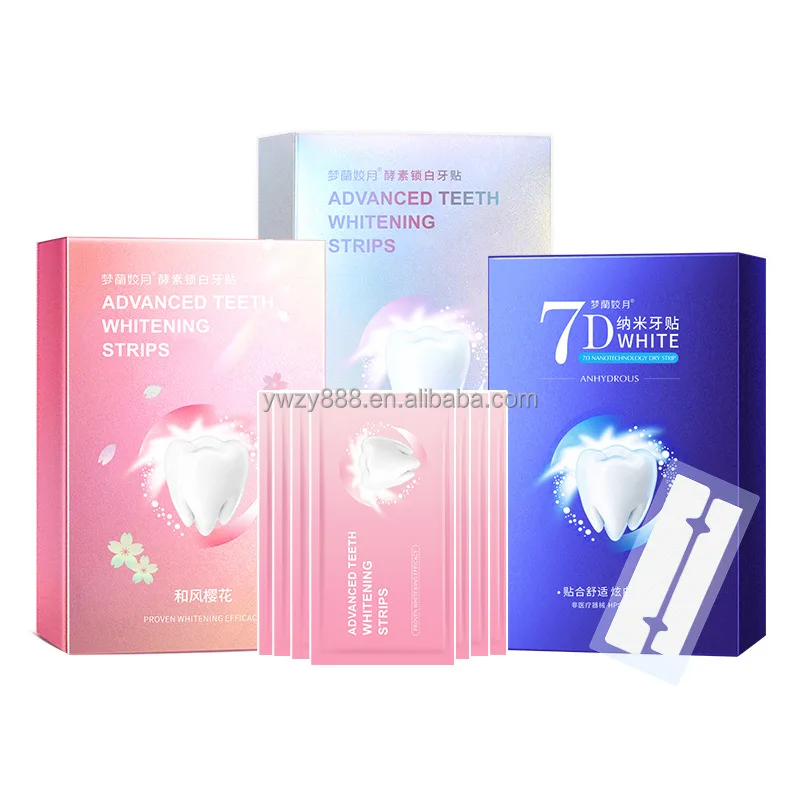 hot selling 7D whitening tooth stickers wholesale fast -acting white tooth enzyme enzyme dazzling white mouth care dental