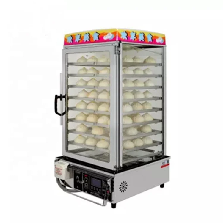 Manufacturer Transparent Food Display Cabinet Electric 5 Layer Steam