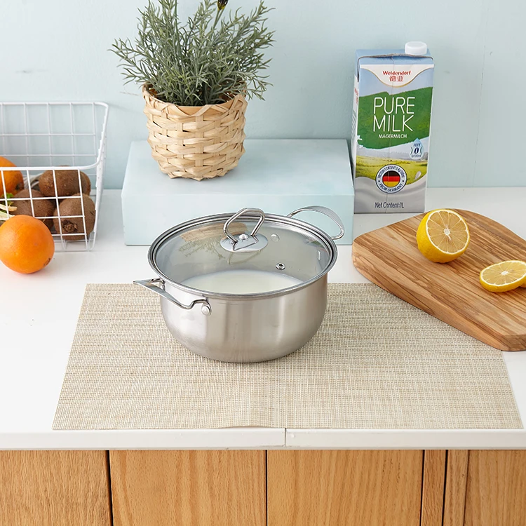  Cheap Price Dia 20cm Stainless Steel Soup Cooking Simmering Sauce Pots and Stock with Bakelite