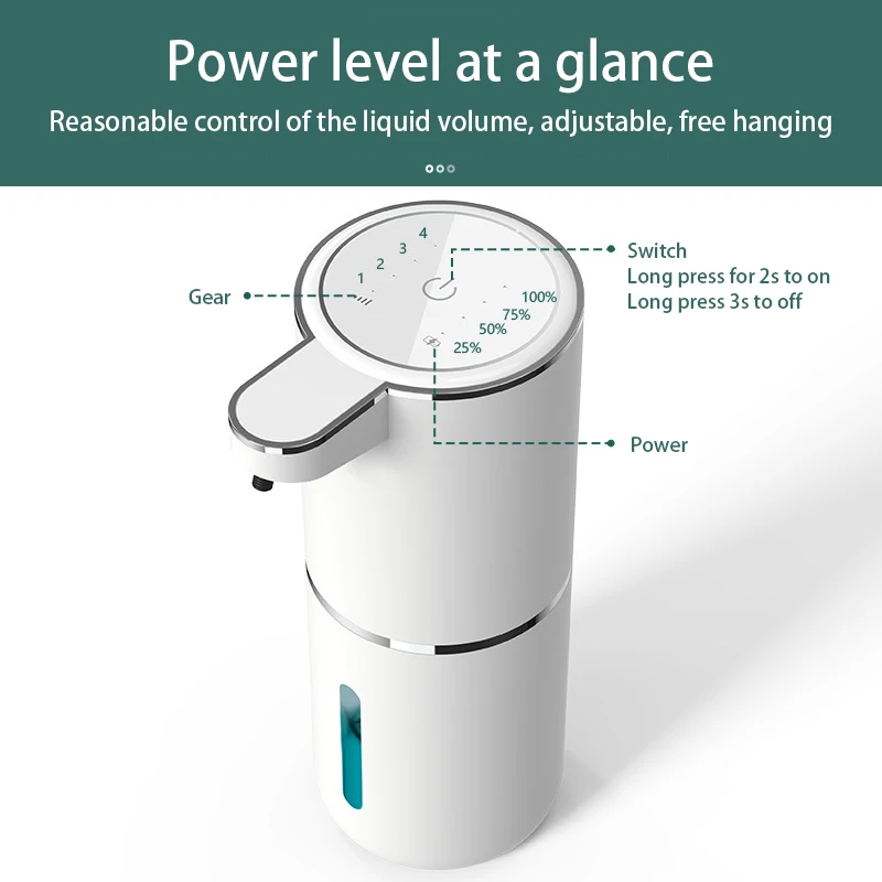 New Automatic Induction Soap Dispenser Bathroom Infrared Induction Soap Dispenser Wall Mounted Foaming Sensor Soap Dispenser