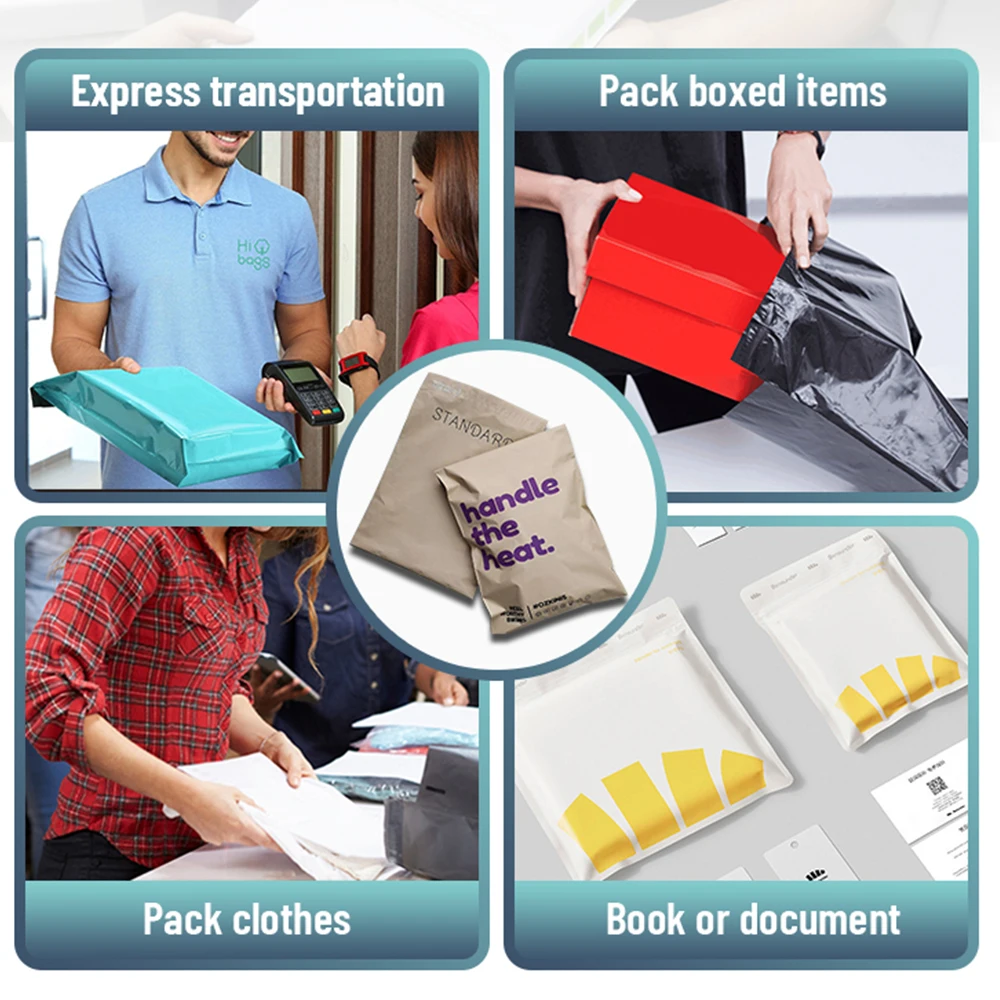 Brand New Custom Cute Poly Mailer Biodegradable Iridescent Mailing Black Shipping Bag Cheap Express Bags