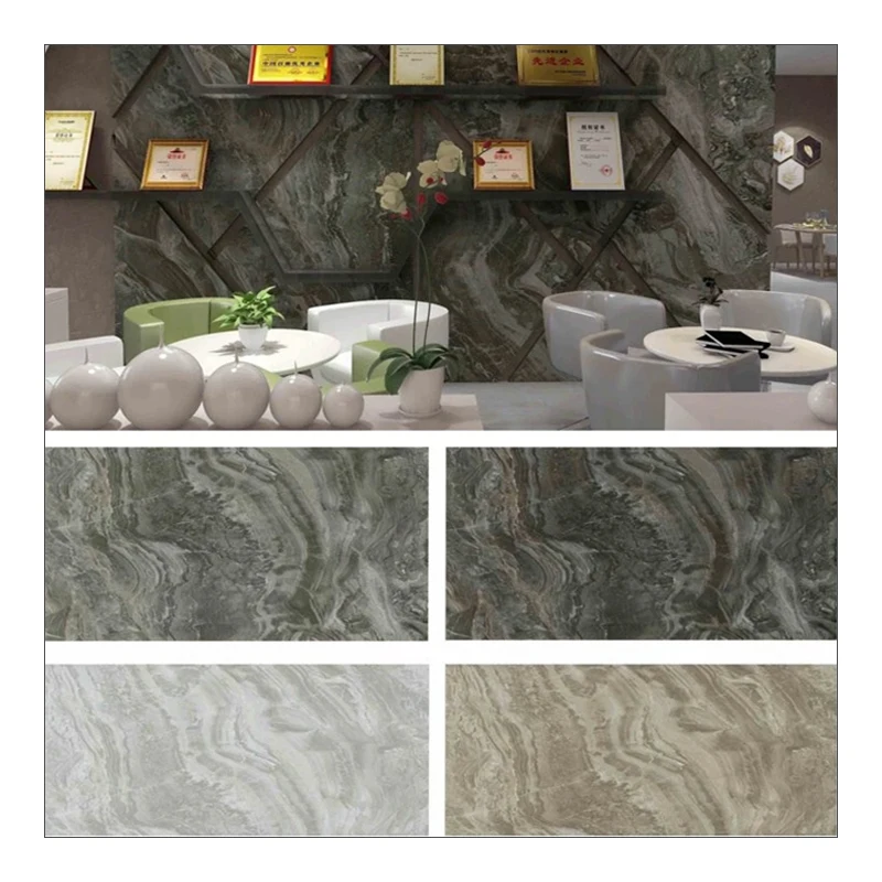 Multiple Style HD Marble Texture SPC Stone Plastic Composite Marble Wall Panel & Board / PVC UV Marble Sheet