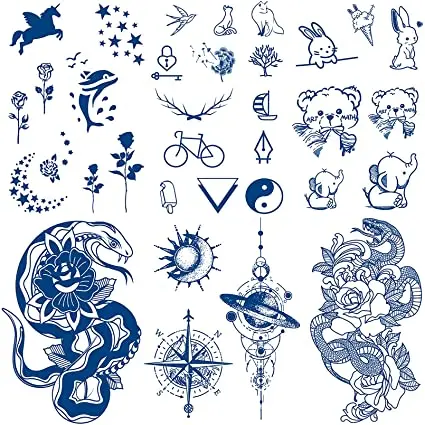 Stickers Custom Wholesale Customized Temporary Product Packaging Paper Juice Tattoo