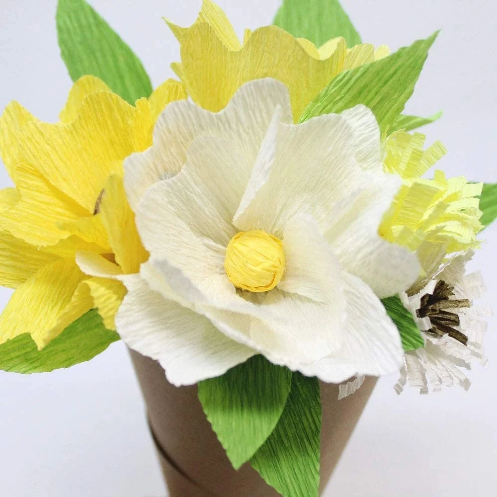 sewing handcraft crepe paper small sheet DIY decoration crepe paper made flower