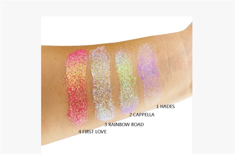 Sparkling Girls Biodegradable Light Blue Platinum Lip Gel Glitter Chunky Reflective UV Body Chameleon Glitter Gel For Kids Hair