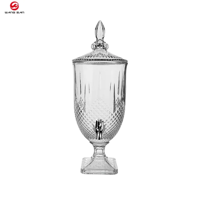 2L 2.5L 4L Glass Storage Beverage Jar Drink Food Bottle Used For Juice Hot Big Volume Container Water Glas with lid and tap