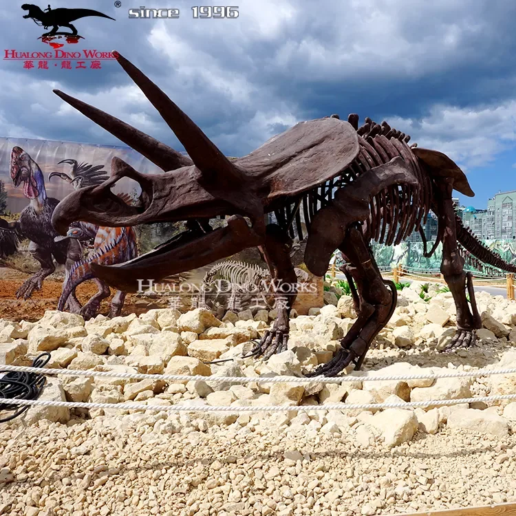 High quality simulation dinosaur fossil model of dino park