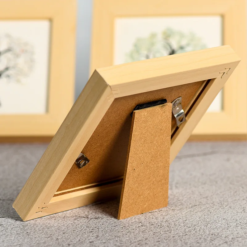 Custom Wood Photo Frame Tree of Life Original Stone Crystal Frame Table