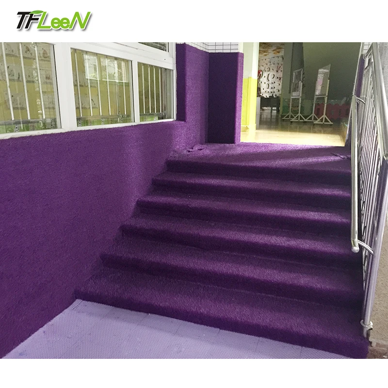 Purple Carpet Floor Grass Landscaping Color Artificial Grass Turf