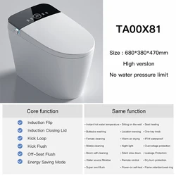 FREE SHIPPING TA00X81Bathroom Products Smart Toilet Sanitary Ware Electronic Concealed Smart Wc Toilet With Remote