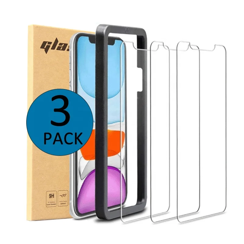 Лидер продаж на Amazon 3 упаковки розничная упаковка Защита экрана для iPhone 12 HD 9H прозрачное закаленное стекло 11