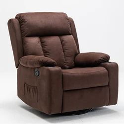 Modern Fabric Manual  Single Recliner Sofa Chair With Cup Holder