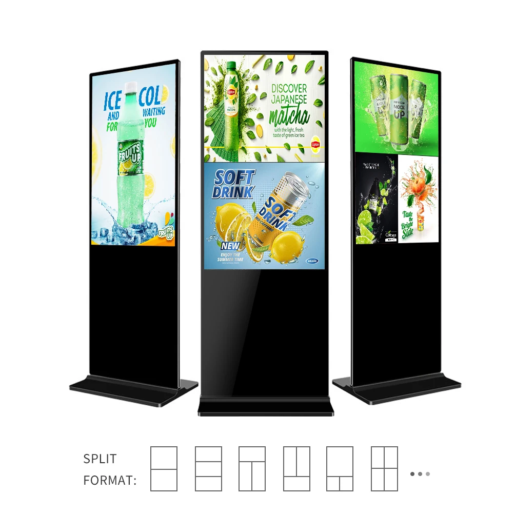 Vertical Floor standing 49 Inch no touch screen Android OS advertising Lcd Digital Signage display kiosk