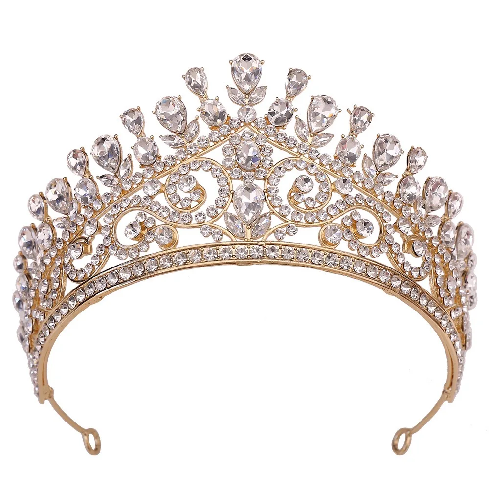 Crown Tiaras for Women Birthday Crown Queen Tiara Rhinestone Headband Hair Accessories Gems Princess Decoration for Wedding